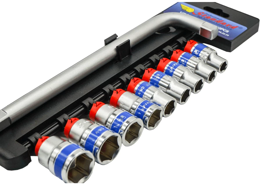 1 2 in 10pcs socket set l handle 2