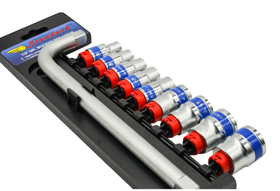 1 2 in 10pcs socket set l handle 3