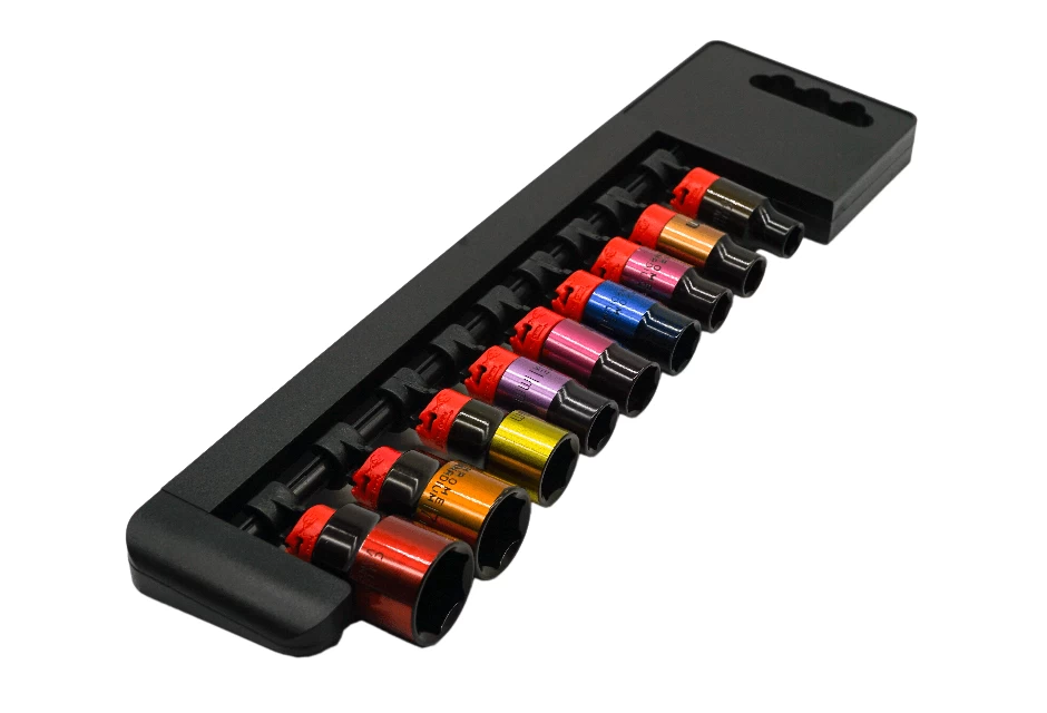 3 8 9pcs socket set colorful
