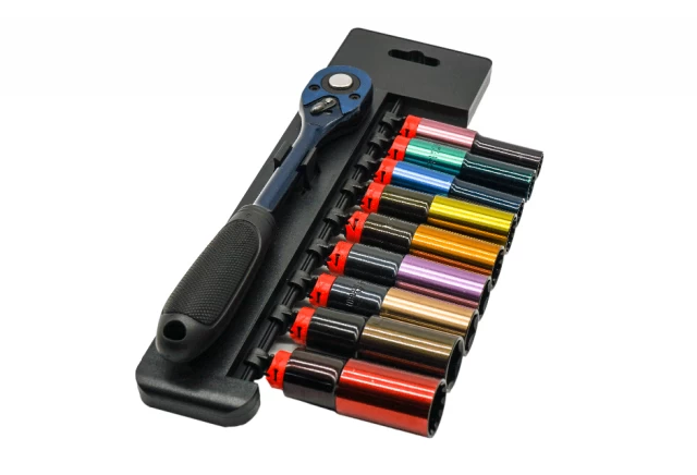 1 2 in 10pcs deep socket set colorful