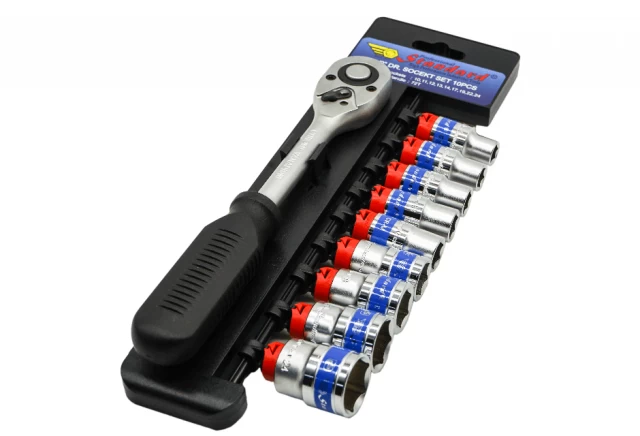 1 2 in 10pcs socket set black