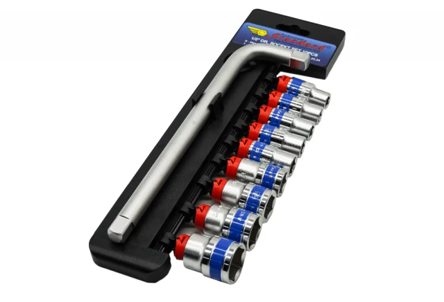 1 2 in 10pcs socket set l handle